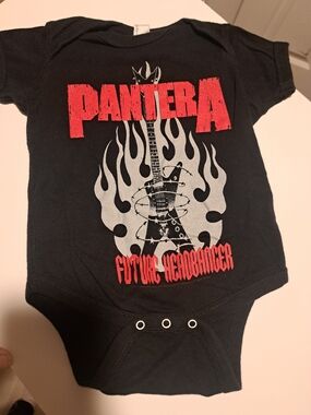 Rabbit Skins Black Pantera "Future Headbanger" Onesie